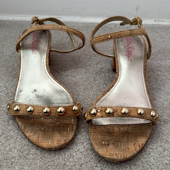 LILLY PULITZER Cork studded sandal size 7 - Picture 2 of 6